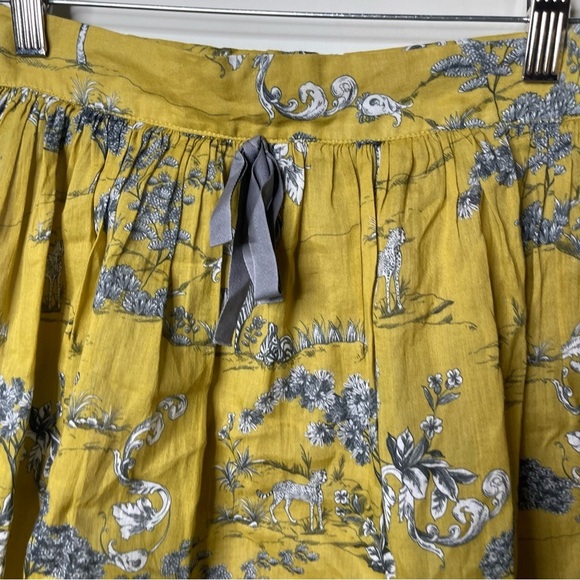 Pili Carrera girl teen mustard gold and grey leopard zebra print mini skirt 14 - Picture 7 of 10